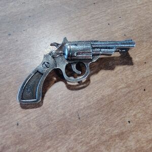 Silver Revolver Brooch